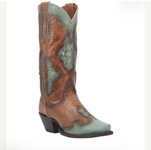 Dan Post Brown and Blue Western Boots